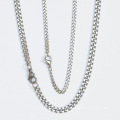 Joyas de plata joya de acero inoxidable joyas para hombres y mujer colgante de cadena de cadena pulida fina con collar de cadena